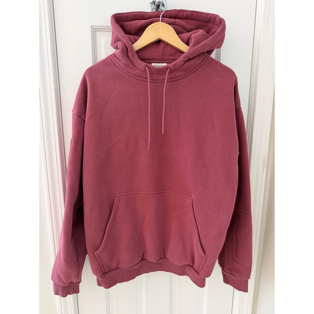 Comfrt Airplane Mode Hoodie Berry Pink M Oversized Pullover Pockets Sleep Mask